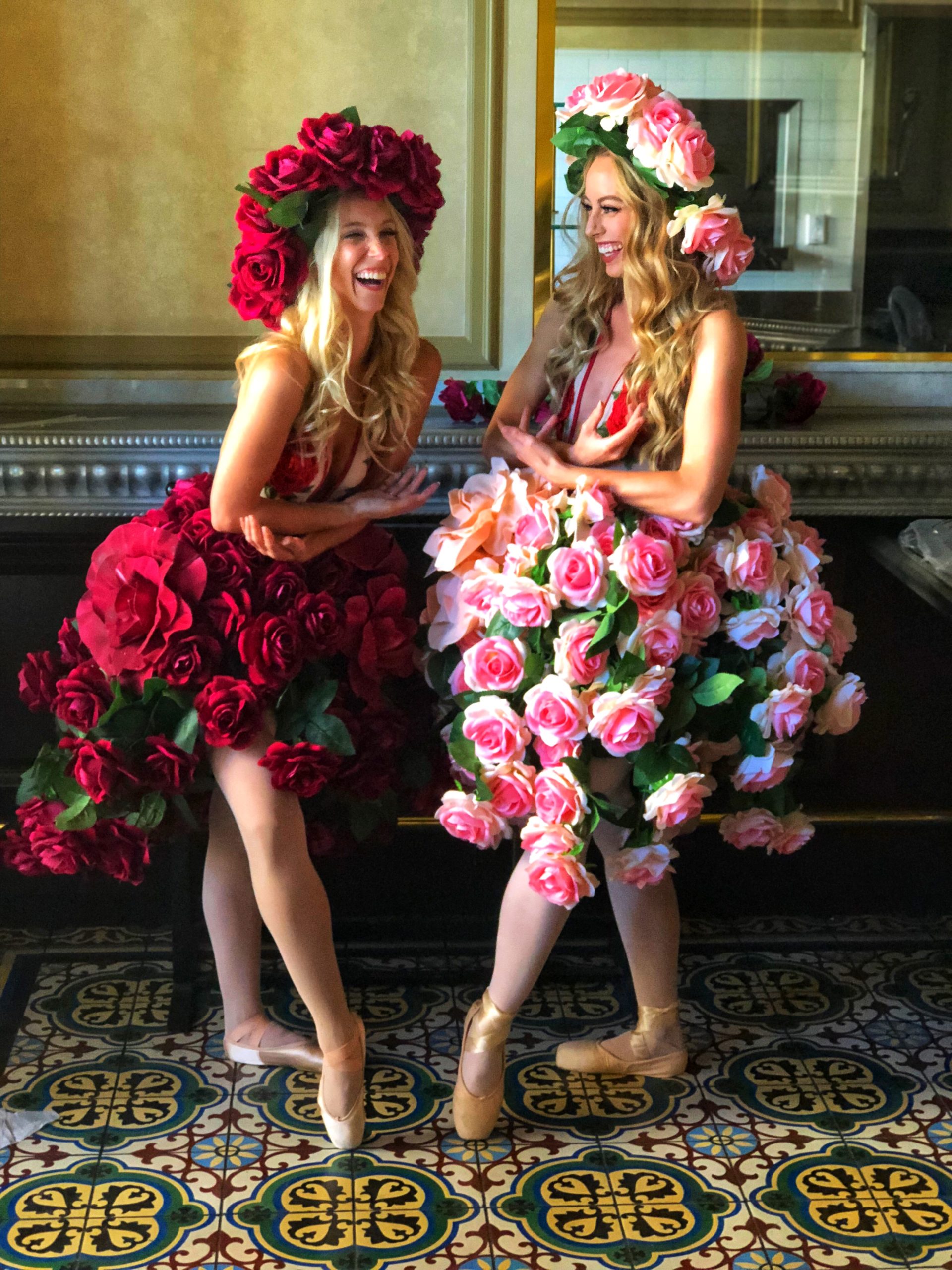 floral ballerinas